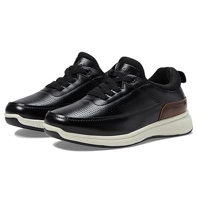 Florsheim Kids Satellite Perf Elastic Lace Slip On Jr. (Toddler/Little Kid/Big Kid) Boys Shoes Black