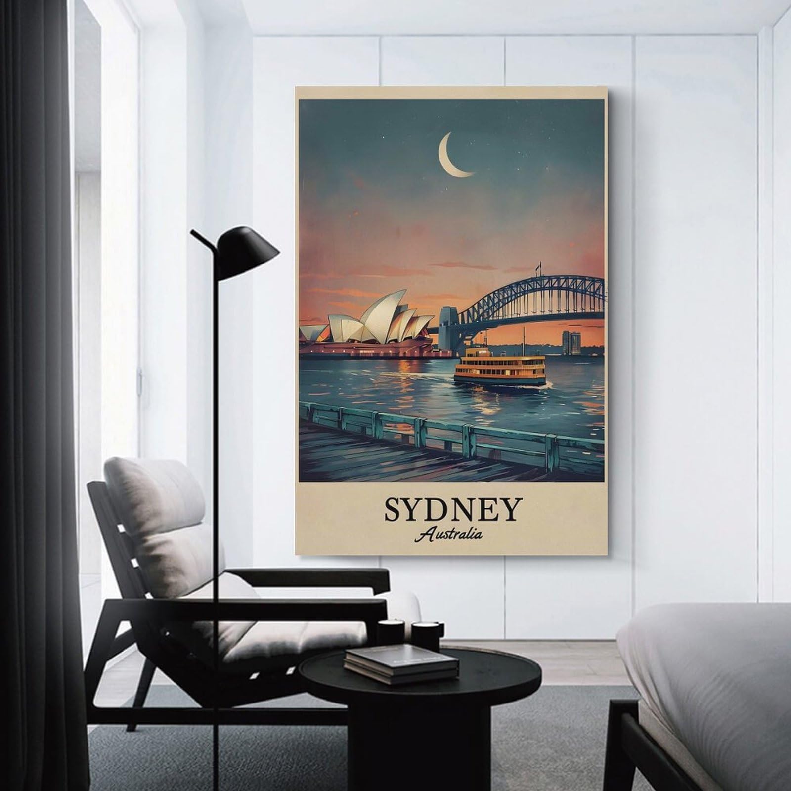 Junmoney Canvas Art Print Sydney Australia Travel (2), 20x30inch(50x75cm), for Gallery Wall Layouts in Home Or Office, A Versatile Canvas Print for Layering