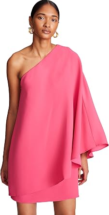 HALSTON Womens Melina Dress in Stretch Crepe