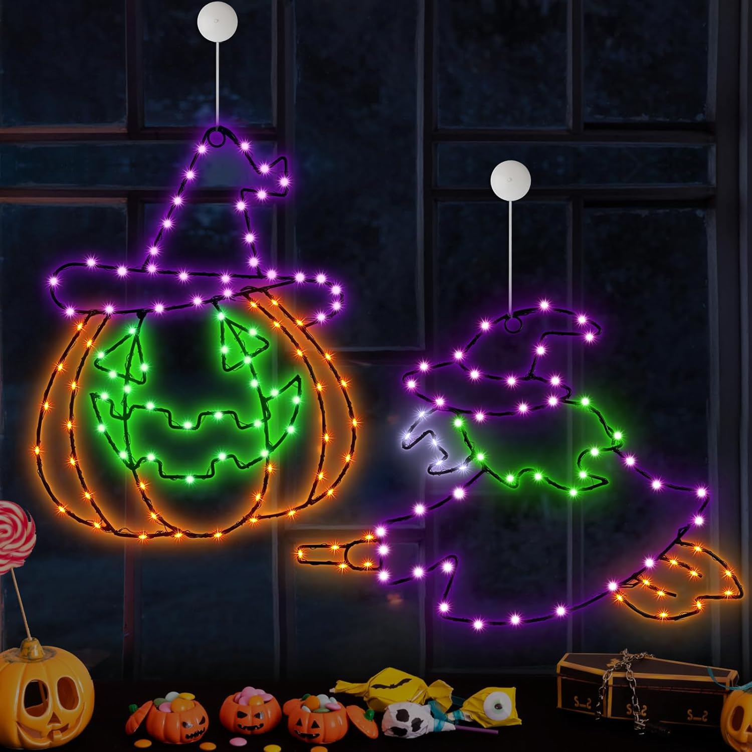 SURCVIO [187 LED Lights & Super Large] 15 Inch Halloween
