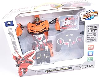 لعبة سيارة متحولة لرجل آلي تعمل بالتحكم عن بعد، خامات متعددة، رمادي