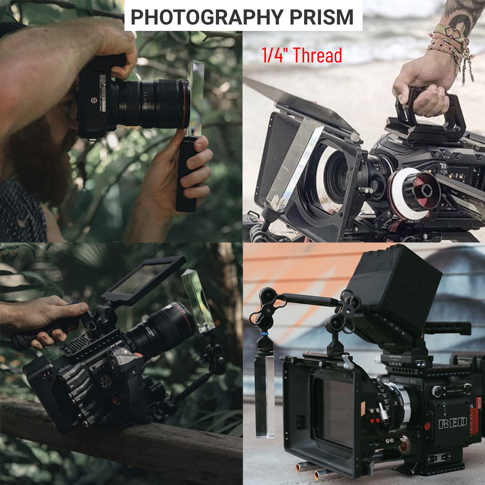 Prisma Triangolare in Vetro Ottico da 5 Pollici con Mini Impugnatura, Prisma Fotografico Colorato, Cubo Prisma Ottico, per Fisica dello Spettro Luminoso, Fotografia