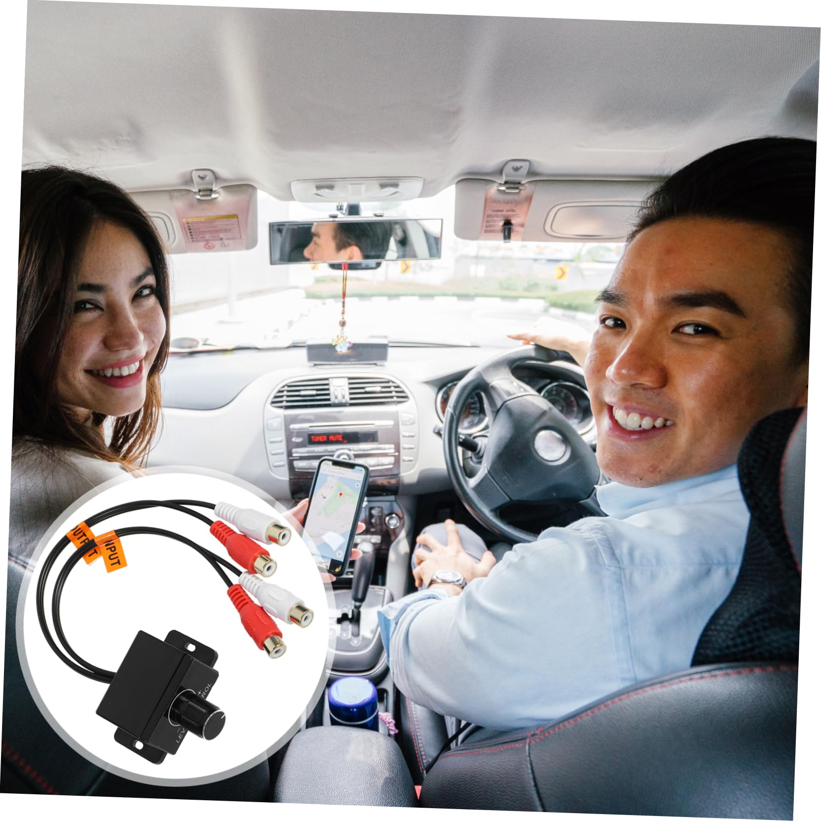 PartyKindom 5piezas Controlador Amplificador De Coche Regulador De Volumen y Control De Graves Fácil Instalación para Sistema De Audio De Automóvil