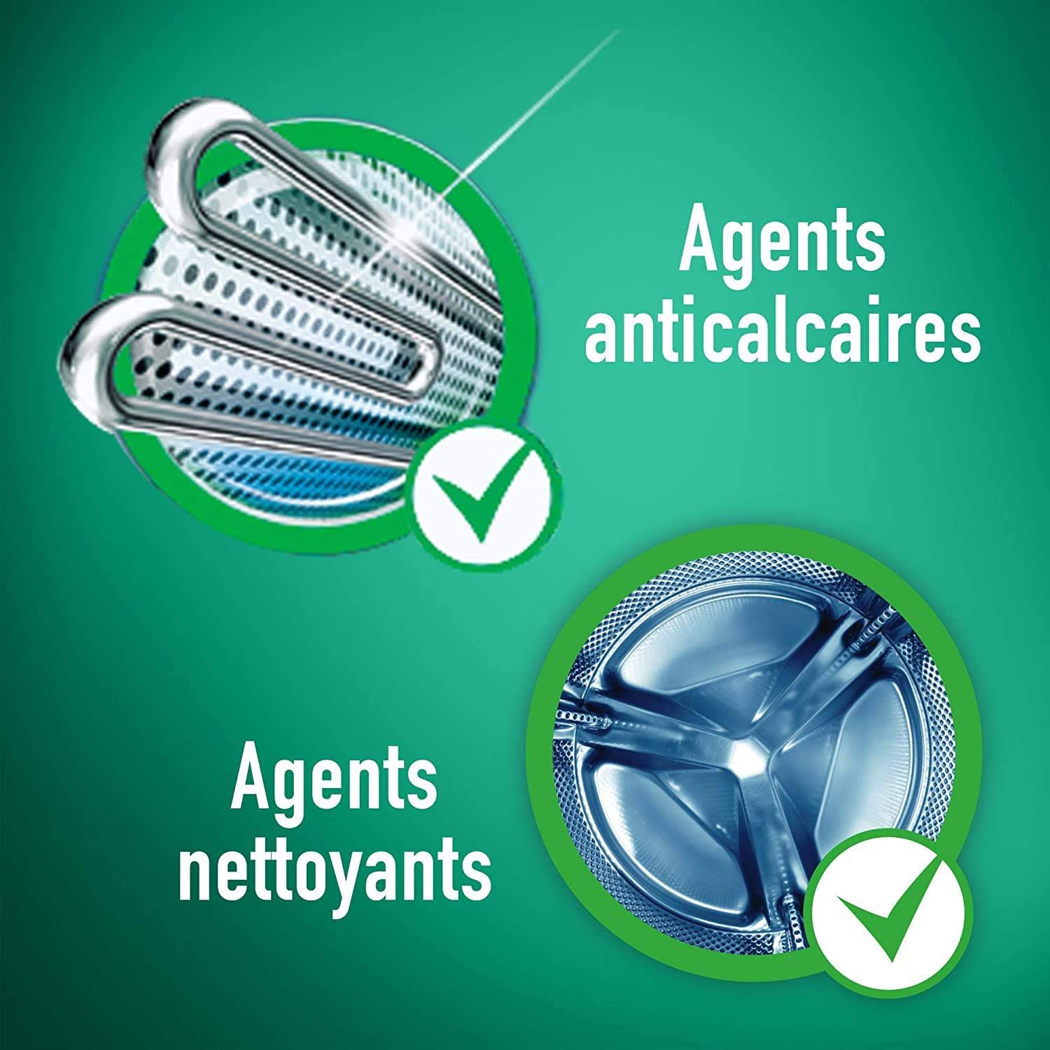 CALGON - Lote de 2 cajas de 48 pastillas Anticalcáreas Hygiene Plus para Lavadora