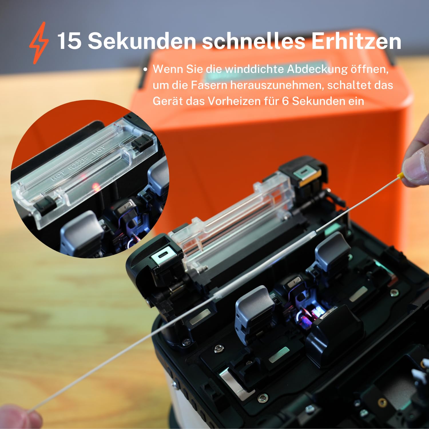 AI-20 Fusion Splicer Glasfaser Spleißgerät mit neu entwickeltem elektrischem Faserschneider, LWL Spleißgerät Kit AI-20 Upgrade von AI-10A mit 6s Spleißen 15s Aufheizen OPM VFL 7800mAh Akku