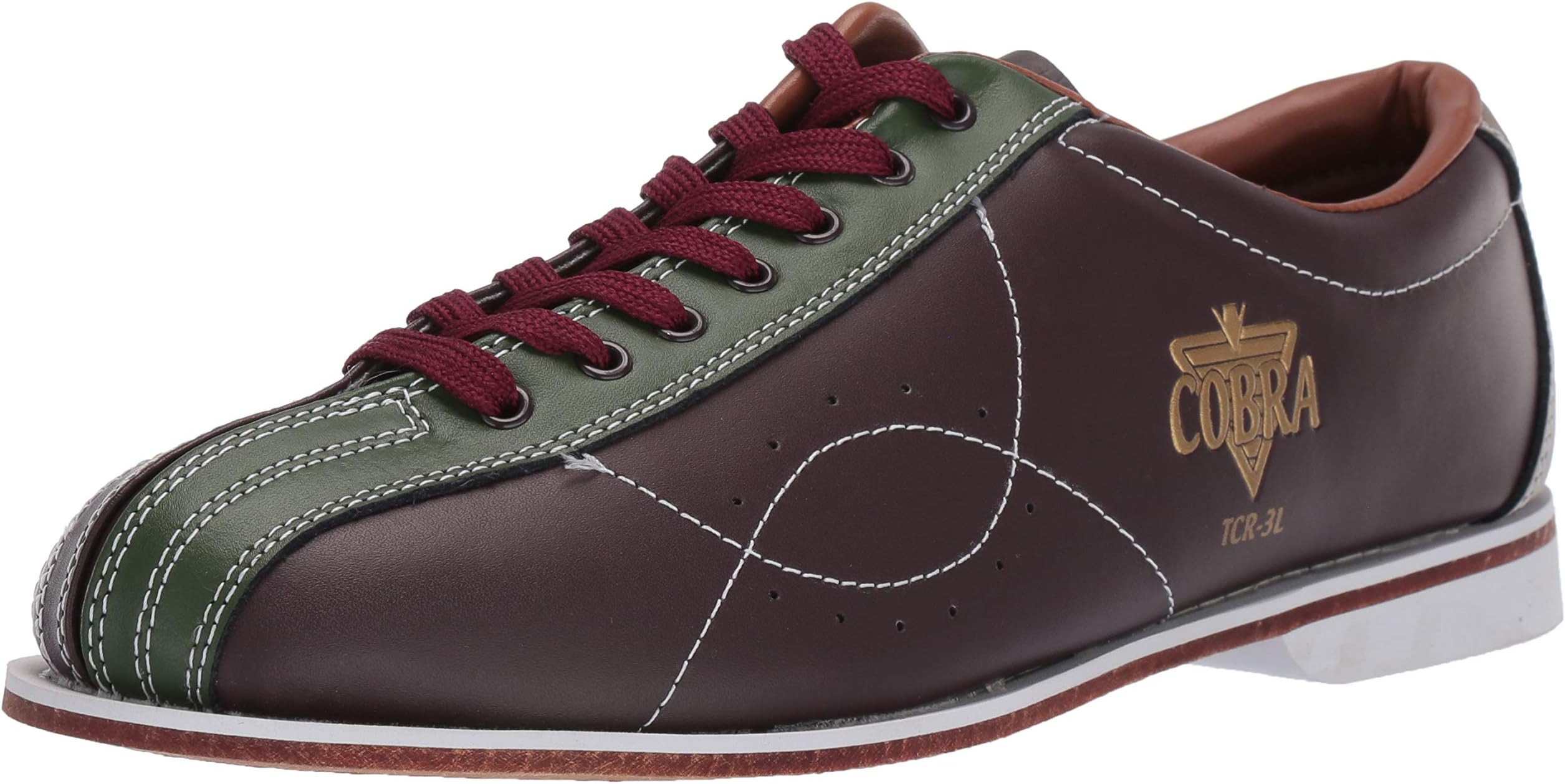 Mens TCR3L Cobra Rental Bowling Shoes LacesBrown/Green 10