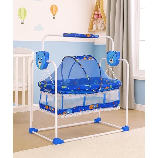 FLIPZON Baby Cradle with Swing + Mosquito Net