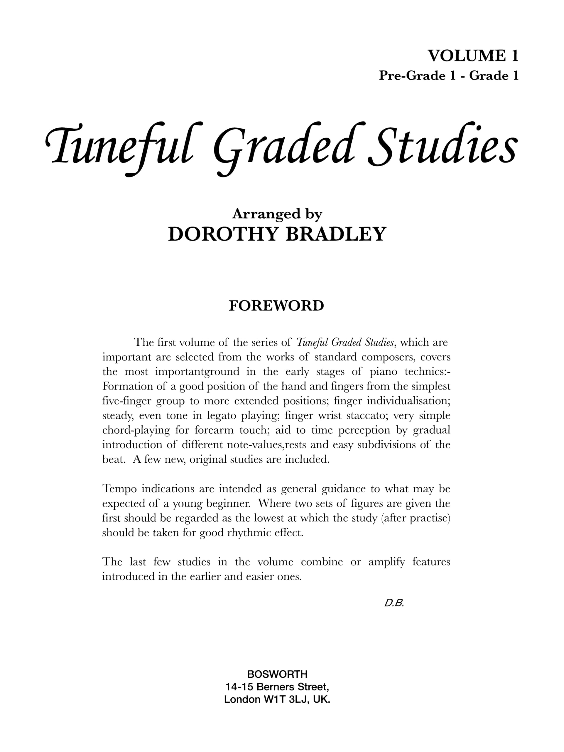 Tuneful Graded Studies 1. Piano Solo.