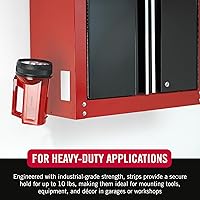 Vista 3 de VELCRO Brand Tiras resistentes con adhesivo, 8 juegos, color blanco, ancho de 4 x 2 pulgadas, soporta 10 libras, cinta adhesiva de resistencia