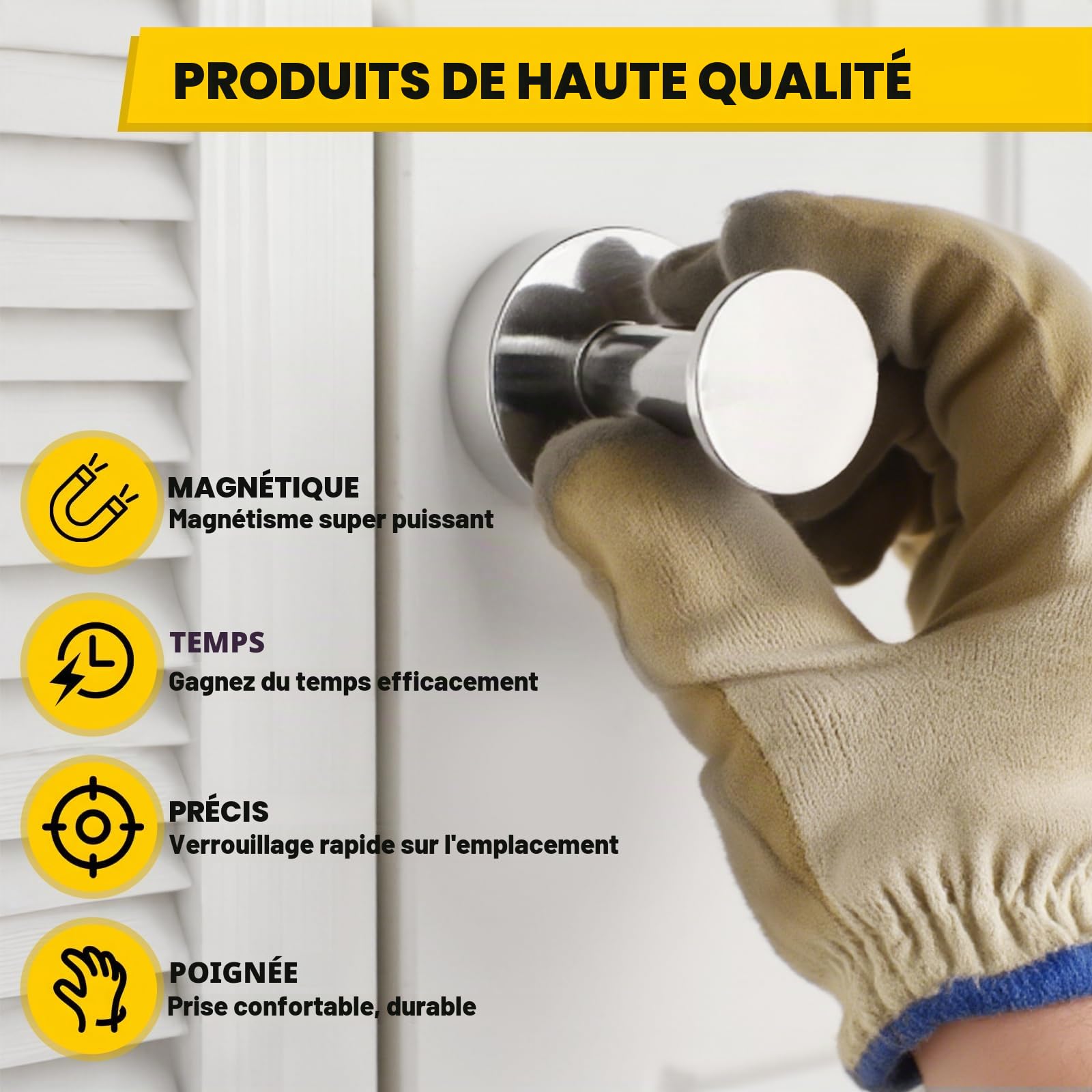Aimant Neodyme Puissant pour Détection de Rail Placo, Aimant pour Placo Puissant Detecteur de Rail et Montant dans Cloison, Outil Ideal pour Gypsum Board Installers, Electricians, Plumbers, etc.