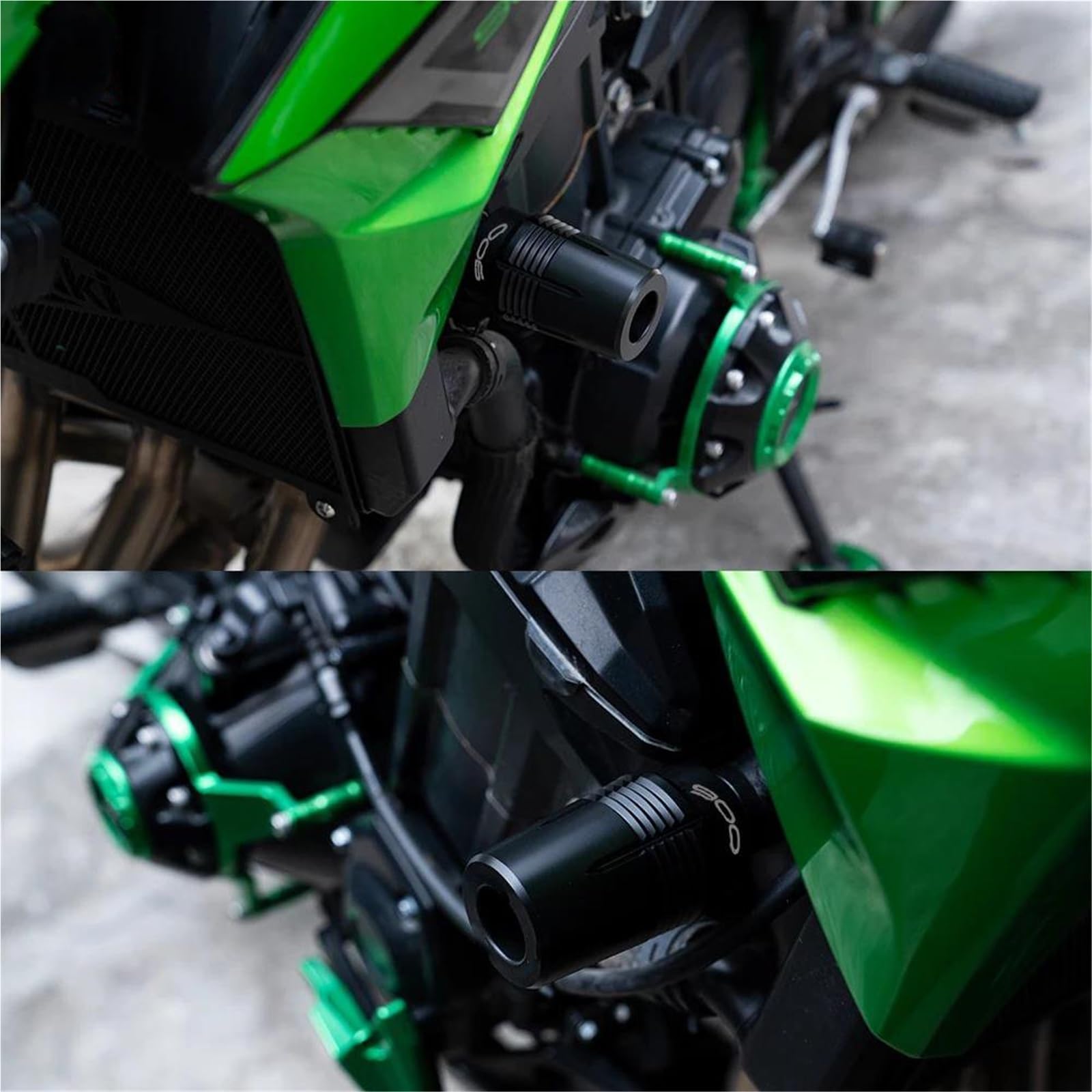 Moto Deslizadores Para KAWASAKI Z900 SE RS Z650 Para Ninja 650 2017-2025 Protector Chasis Motocicleta Parachoques Almohadilla Choque(A-Grey-650)