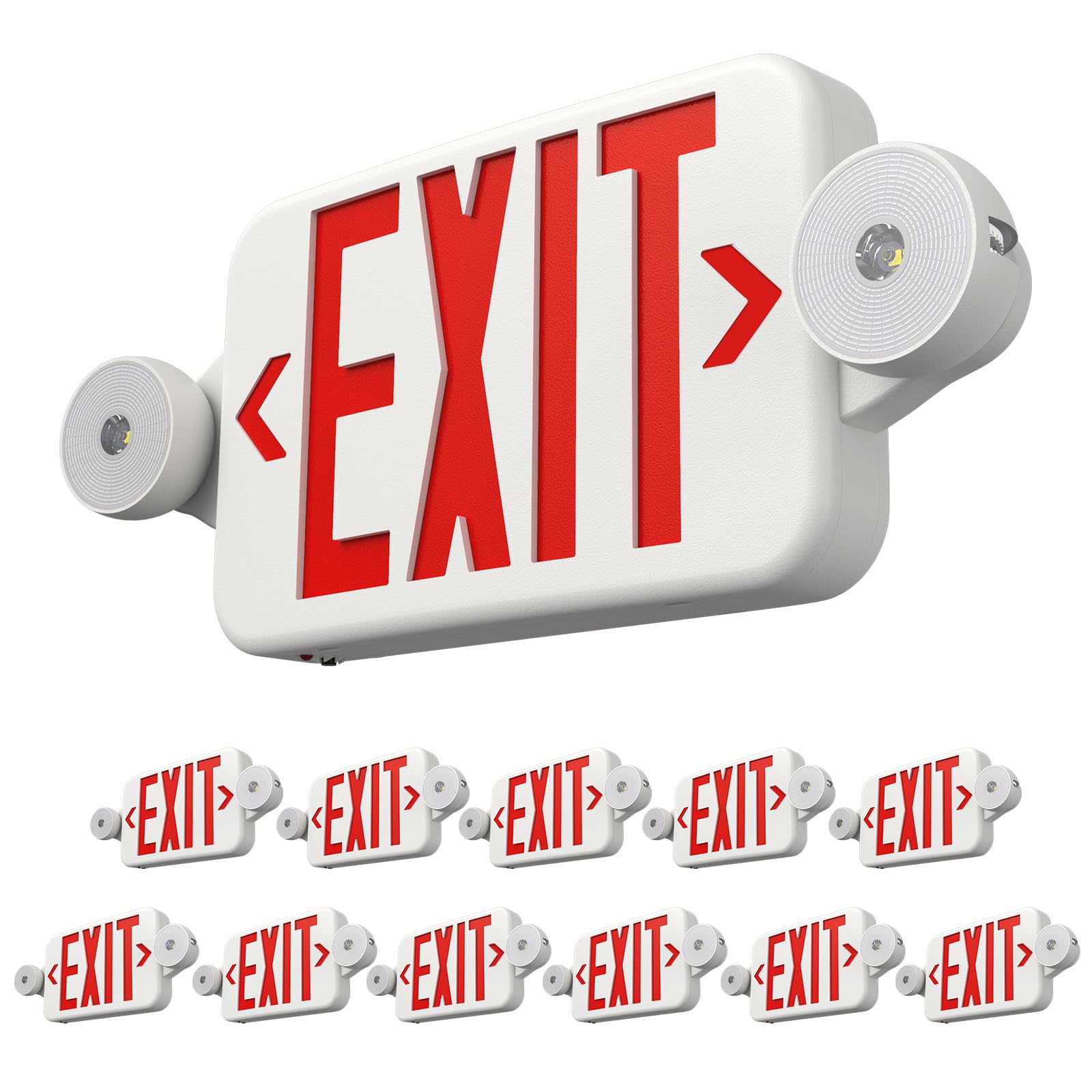 トワイライト　サイン FREELICHT 12 Pack Red Led Exit Signs with Emergency Lights