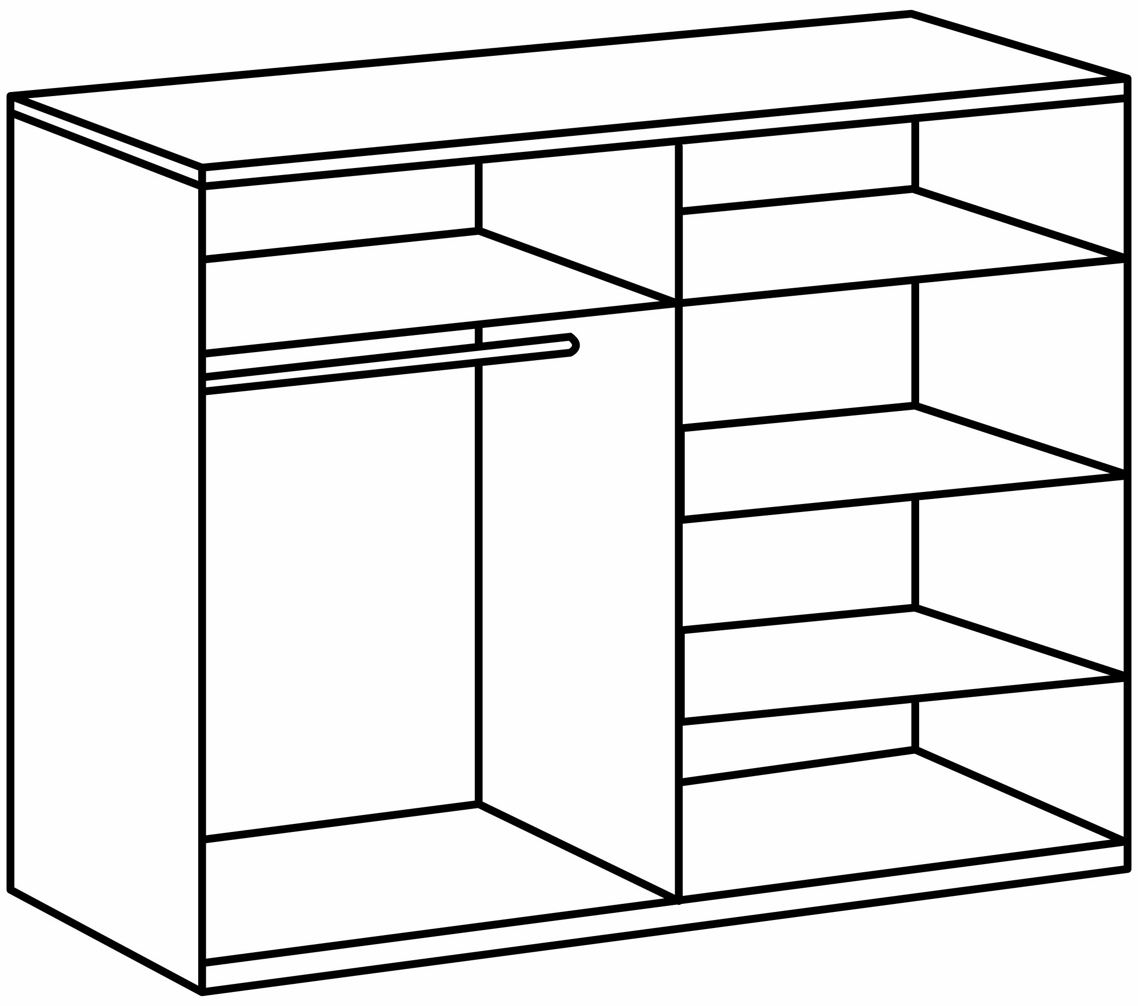 Wimex Schlafzimmer Set Nora, bestehend aus Bett, Nachschrank-Set und Kleiderschrank, Liegefläche 180 x 200 cm, Weiß/ Absetzung Anthrazit