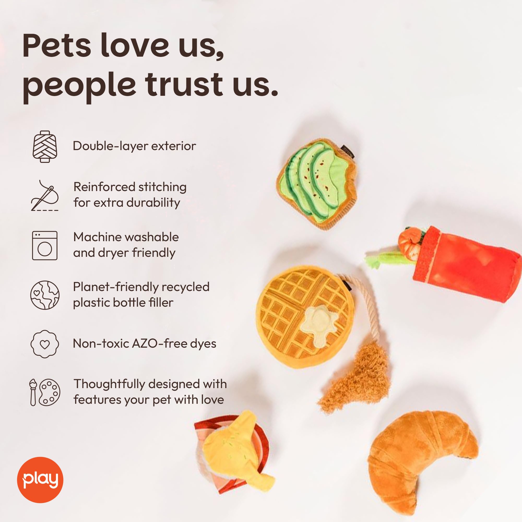 P.L.A.Y. Pet LIFESTYLE and You Barking Brunch Collection - Juego de cinco piezas, varios tamaños