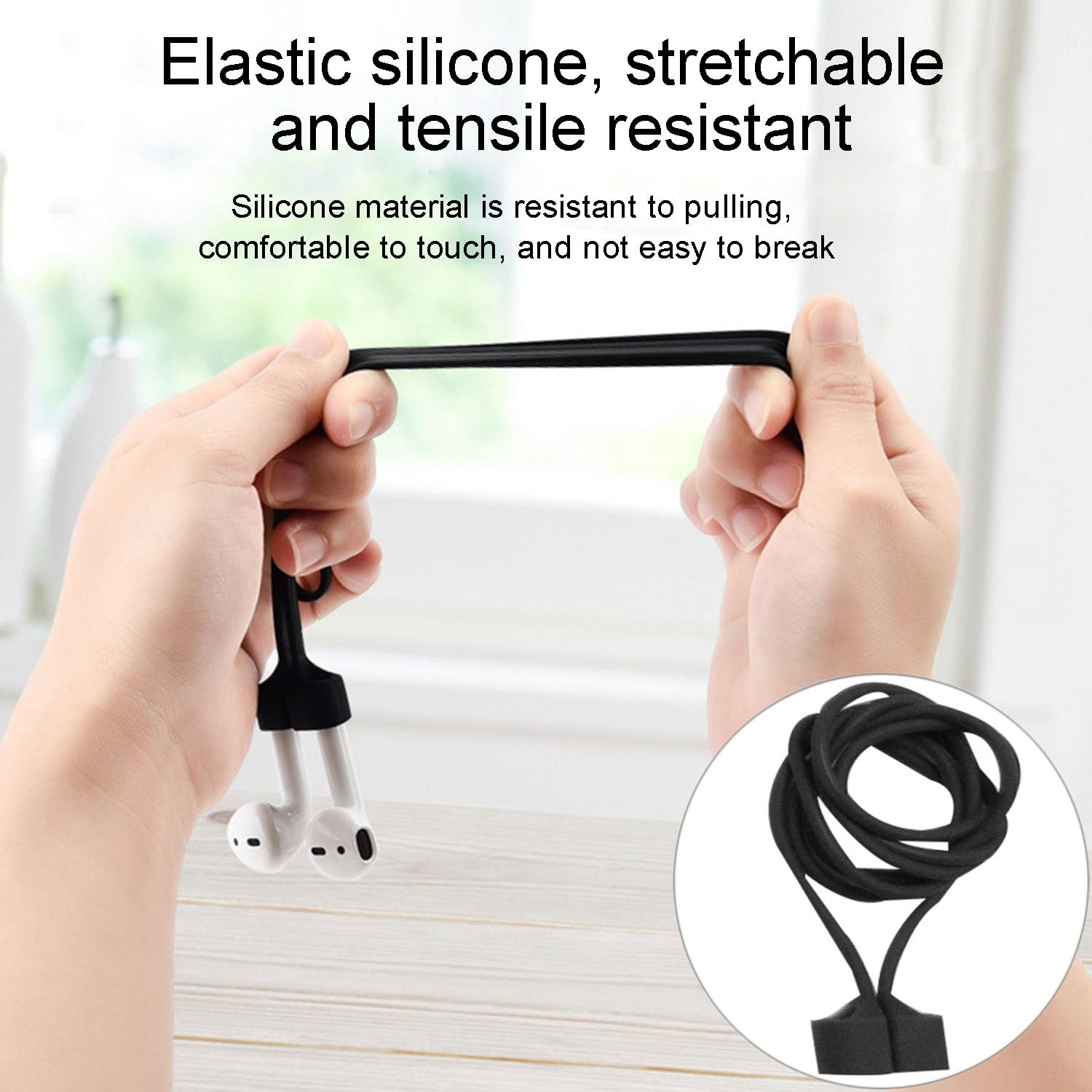 2 cinghie magnetiche anti-perdita, Kit Pulizia Airpods, Kit 3 in 1 per Pulizia Airpods, custodie