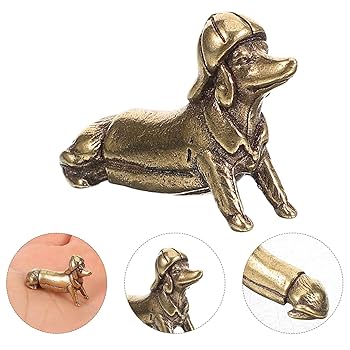 Amazon｜DECHOUS ミニ ダックスフント 置物 ヴィンテージ 真鍮