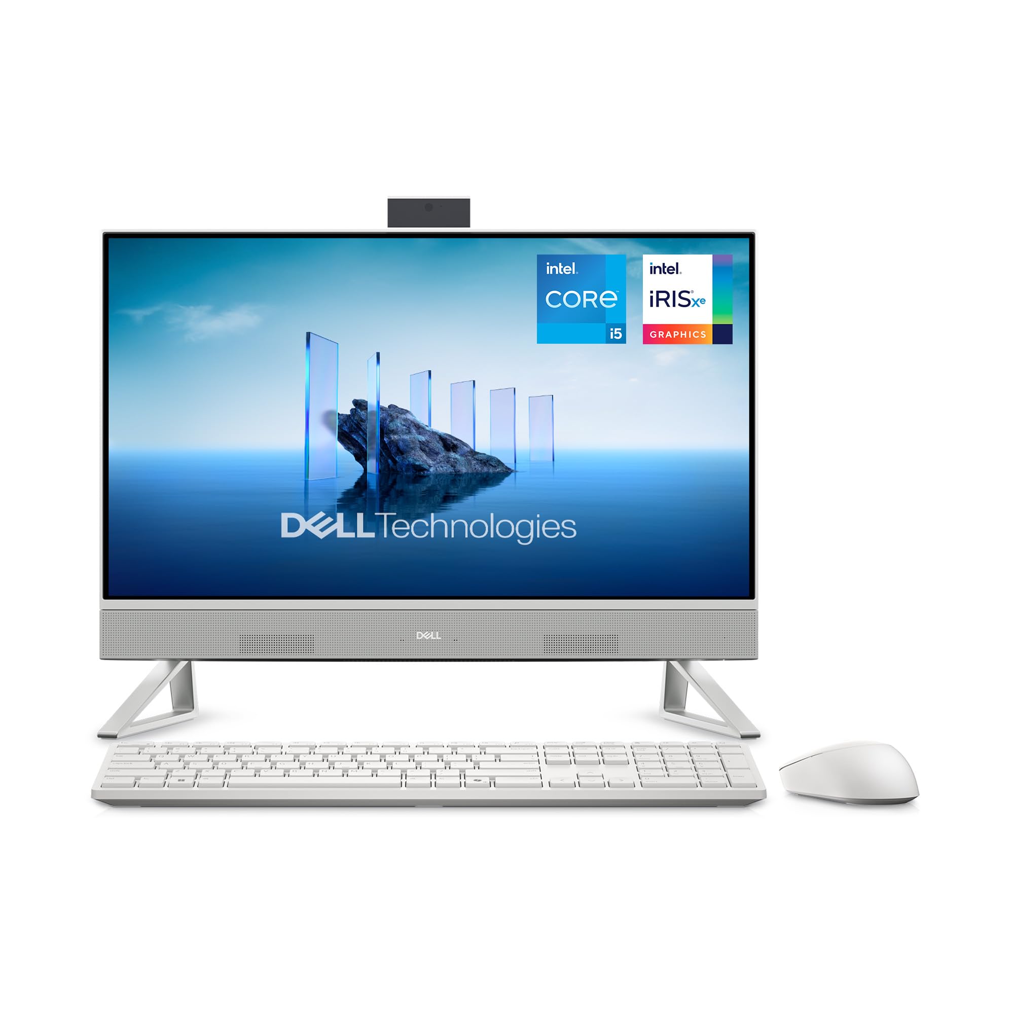 Dell 24 Tout-en-Un EC24250 Ordinateur Bureau 23,8" FHD IPS, Intel Core i5-1334U, Intel Iris XE, 16 Go RAM DDR5, 512 Go SSD, Windows 11 Home, Wi-FI 6E, Clavier & Souris sans Fil AZERTY - Argent