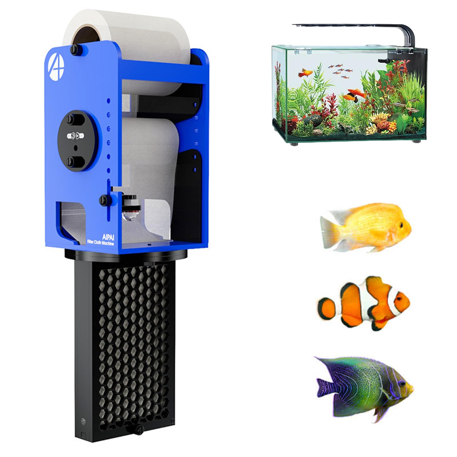 Máquina de tela filtrante de acuario con fuerte filtración, control por aplicación, operación remota, conveniente cambio de filtro para una limpieza eficaz del agua del tanque de peces