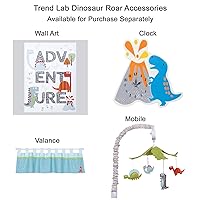 Vista 7 de Trend Lab Dinosaur Roar - Juego de cama transpirable de 3 piezas para cuna, se puede utilizar como una manta o como tapete de juego para el tiempo