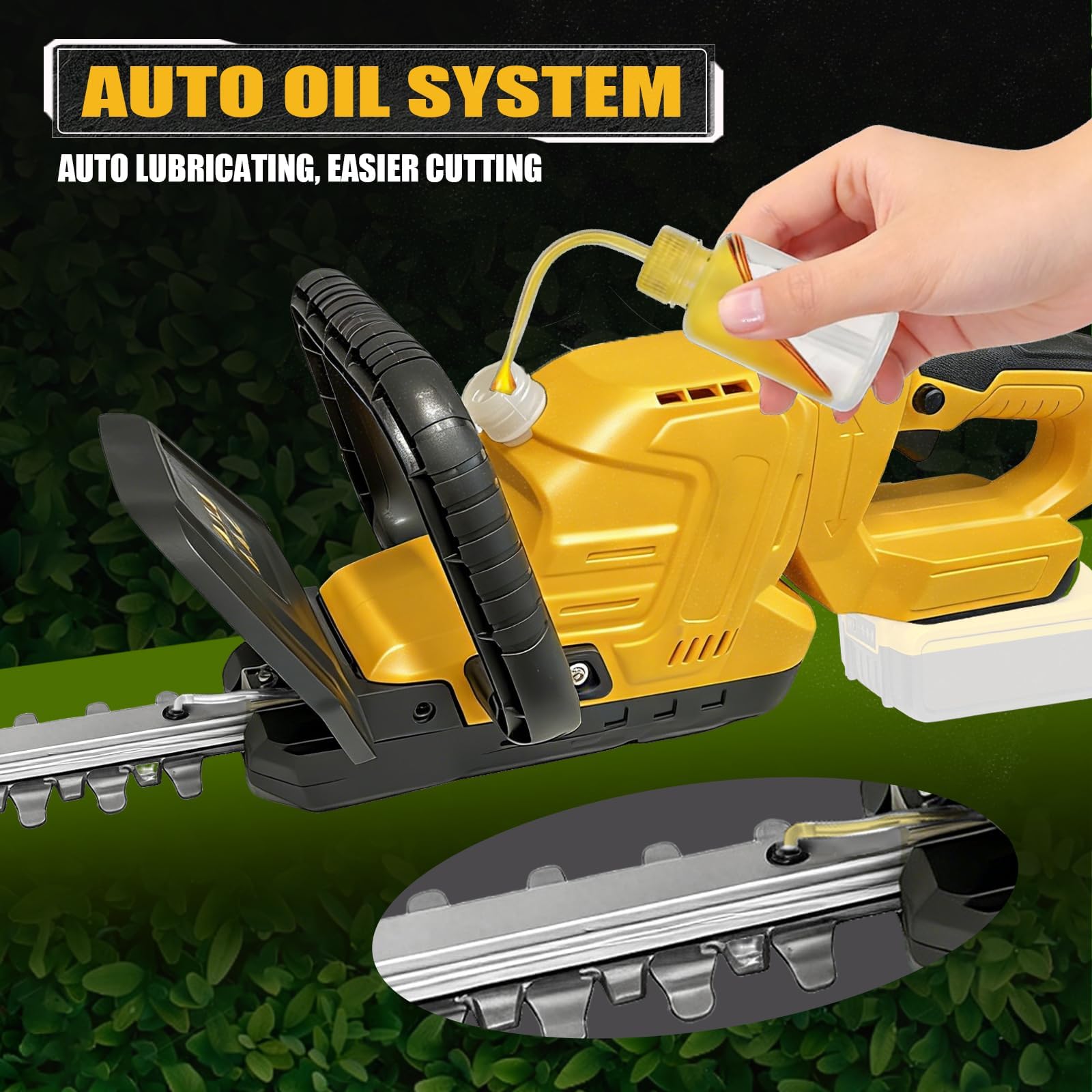 Recortadora de setos inalámbrica compatible con batería DEWALT de 20 V máx