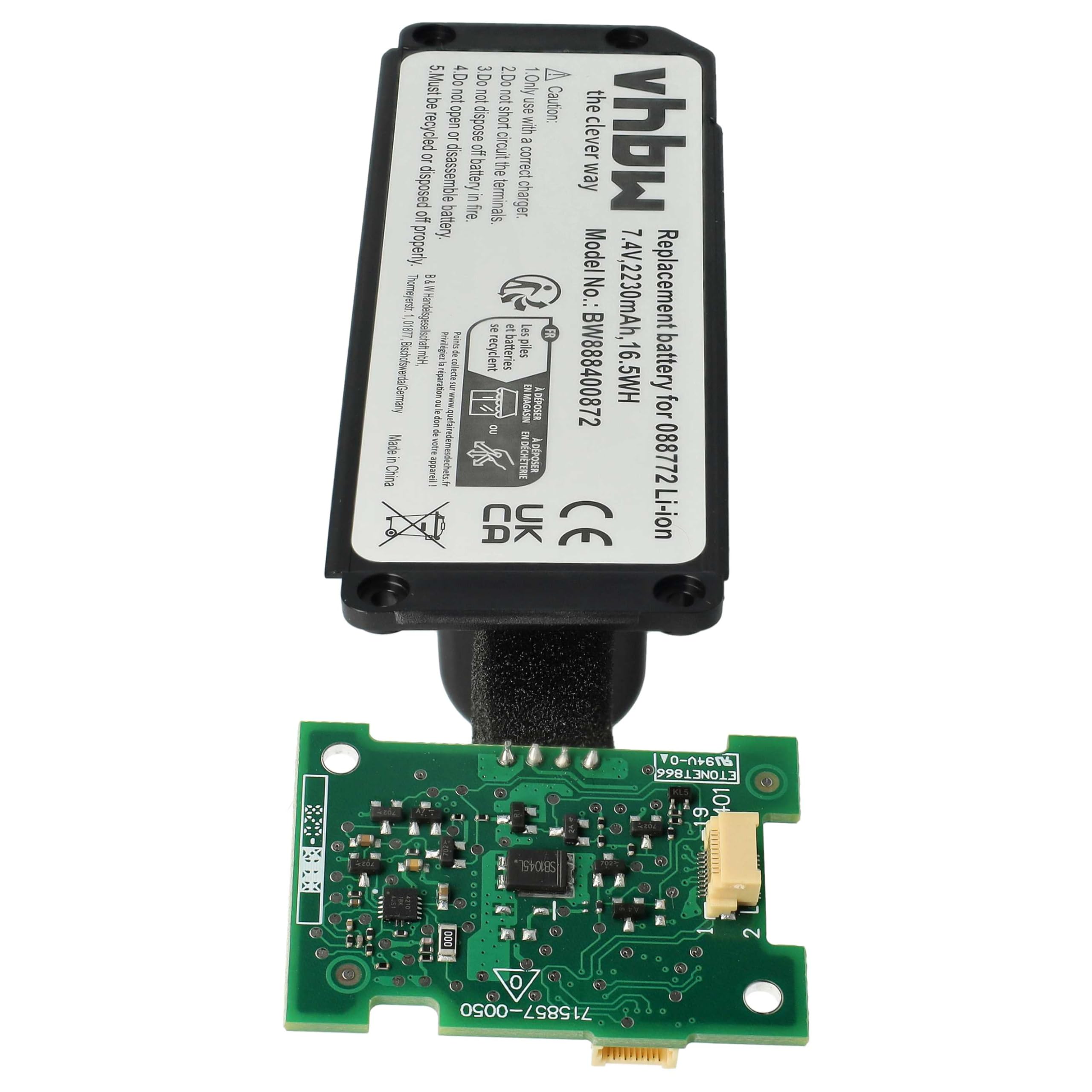 vhbw batteria compatibile con Bose Soundlink Mini 2 casse, altoparlanti, speaker - incl. circuito stampato (2.230mAh, 7,4V, Li-Ion)