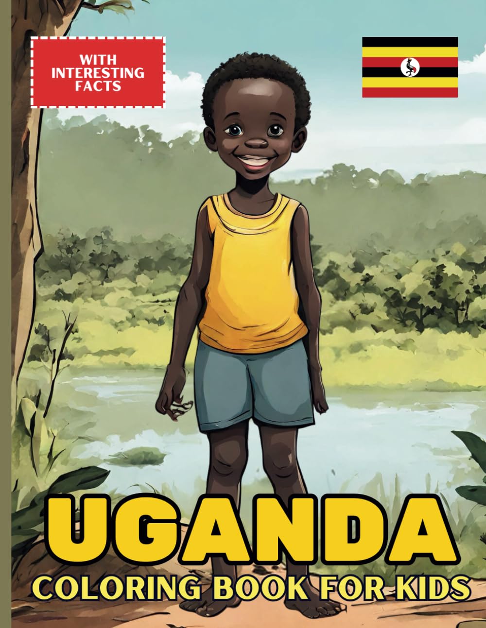 Uganda Coloring Book For Kids: With Interesting Facts