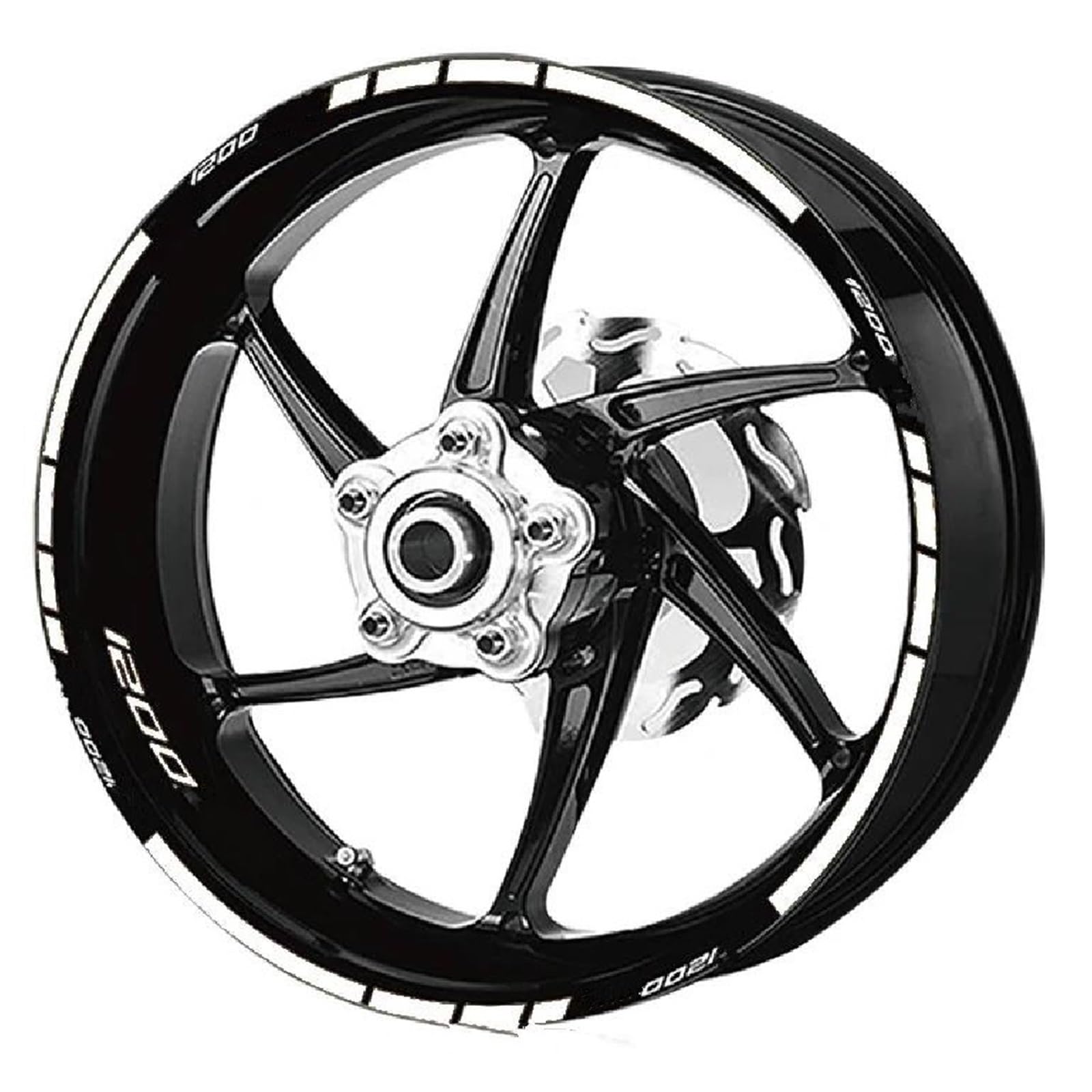 Reflektierender Aufkleber Für Motorradfelge Vorne Und Hinten, Reifendekor-Aufkleber-Set Für BMW R1200RS R1200 Rs(Style 3)
