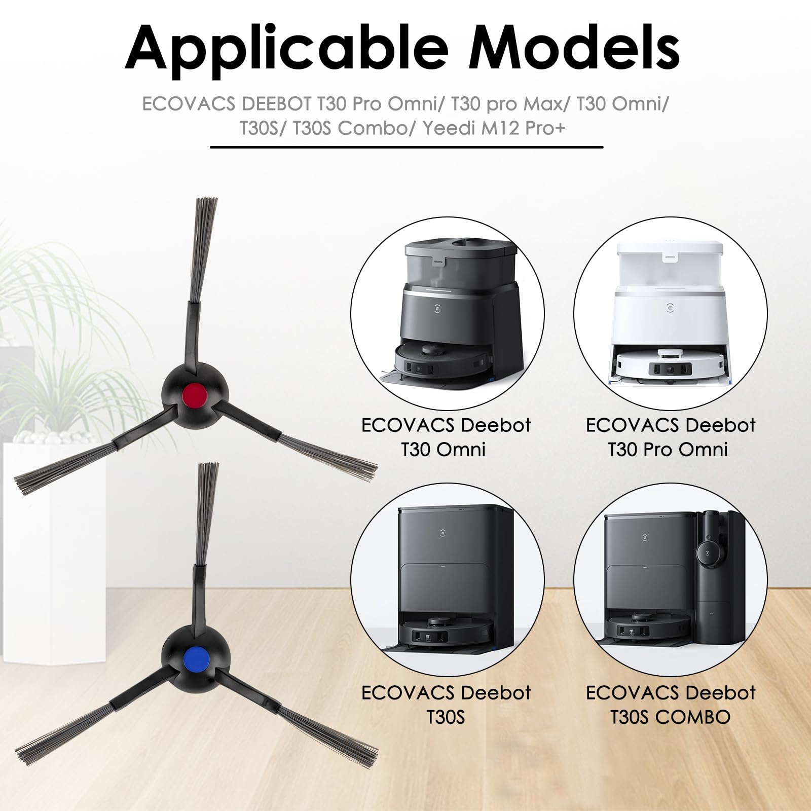 Amazon.com: (10 Pieces) Side Brushes Replacement Parts for ECOVACS