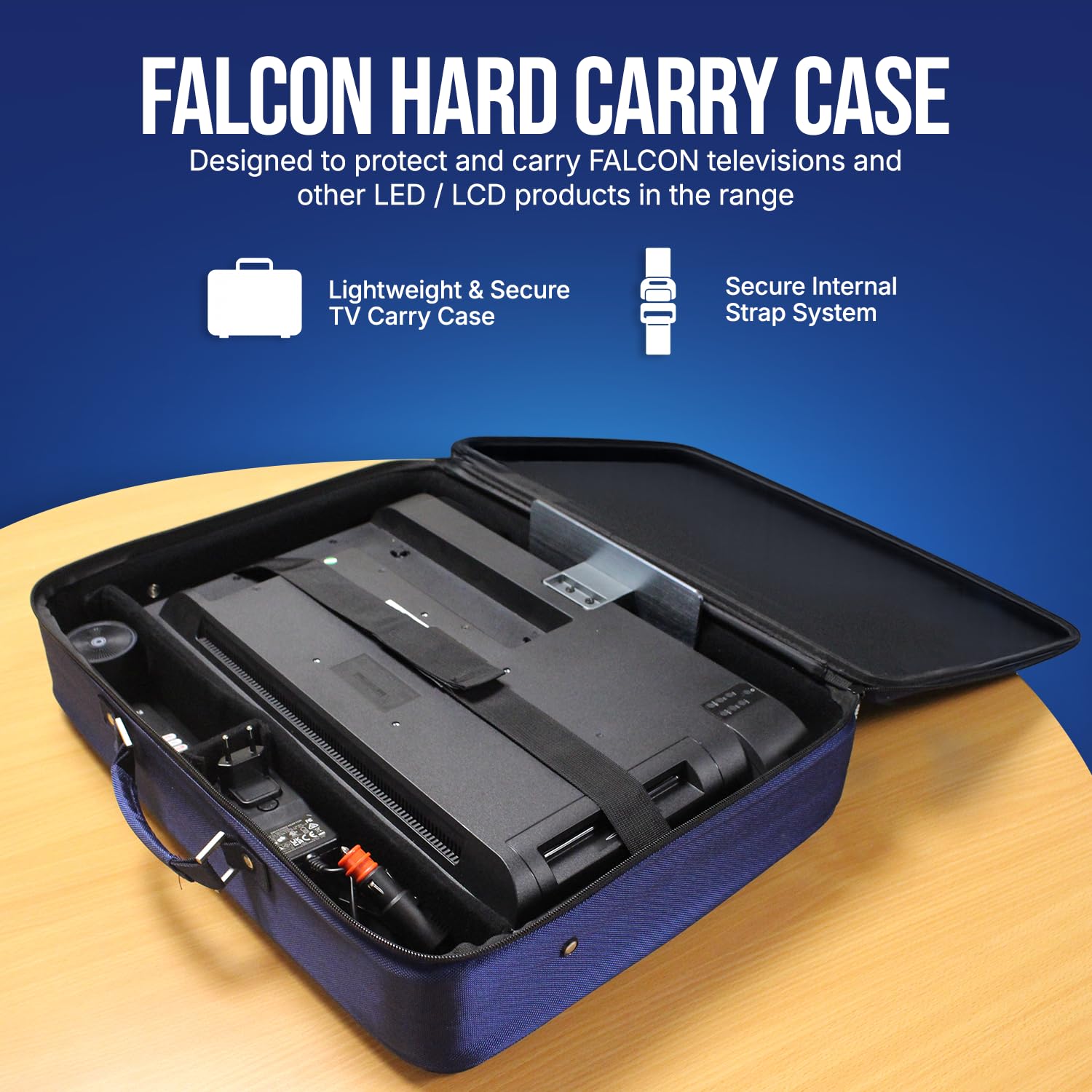 FALCON Hartschalen-Tragetasche für 19-22 Zoll Wohnwagen und Wohnmobil LED-Fernseher