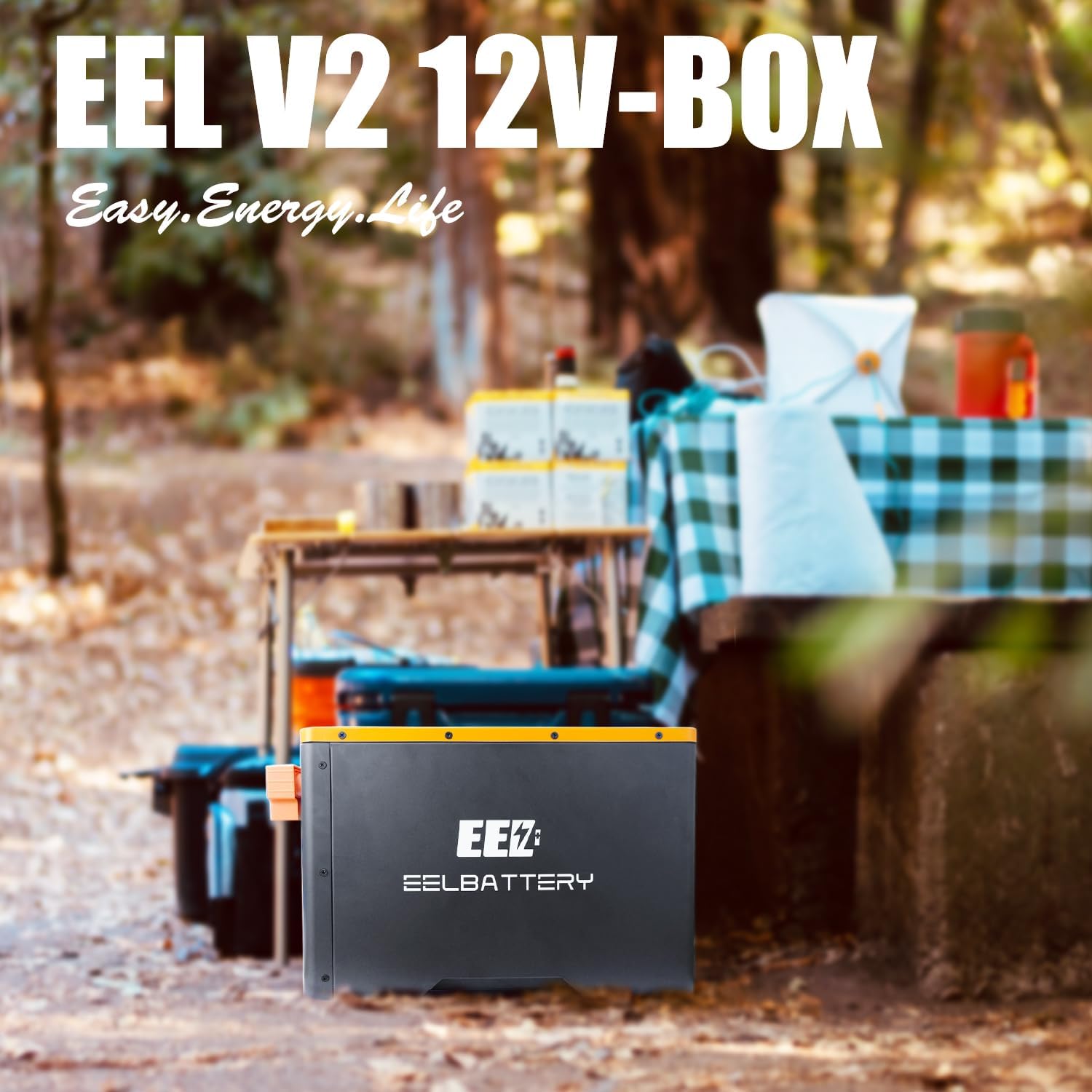 DIY 12V Battery Box Lithium-ion System LiFePO4 Battery Box,Built-in JK 200A BMS,Easy Installation,Perfect for 280Ah to 320Ah LiFePO4 Cells