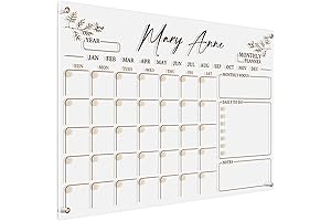24"x16" Personalized Acrylic Wall Calendar 2024 | Schedule Your Year in Style