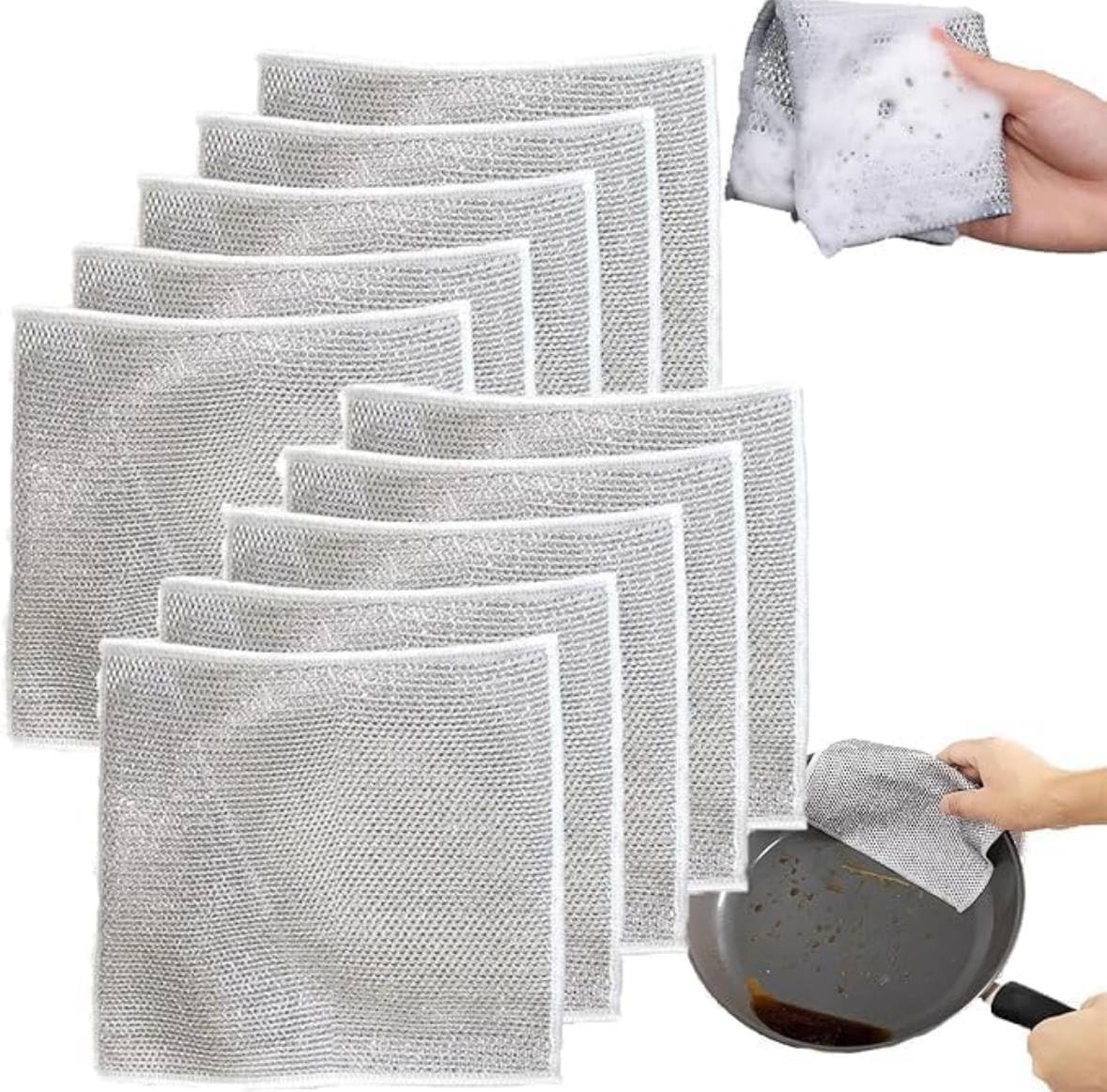 See full amazon price history chart for Kitchen Cleaning Wire Cloth Microfiber Scrubber Pad Reusable Mesh Cloths for Cleaning ScrupPad (10) Kitchen Cleaning Wire Cloth Microfiber Scrubber Pad Reusable Mesh Cloths for Cleaning ScrupPad (10) (B0DF2ZMQP7) Amazon Price History, Amazon Price Tracker