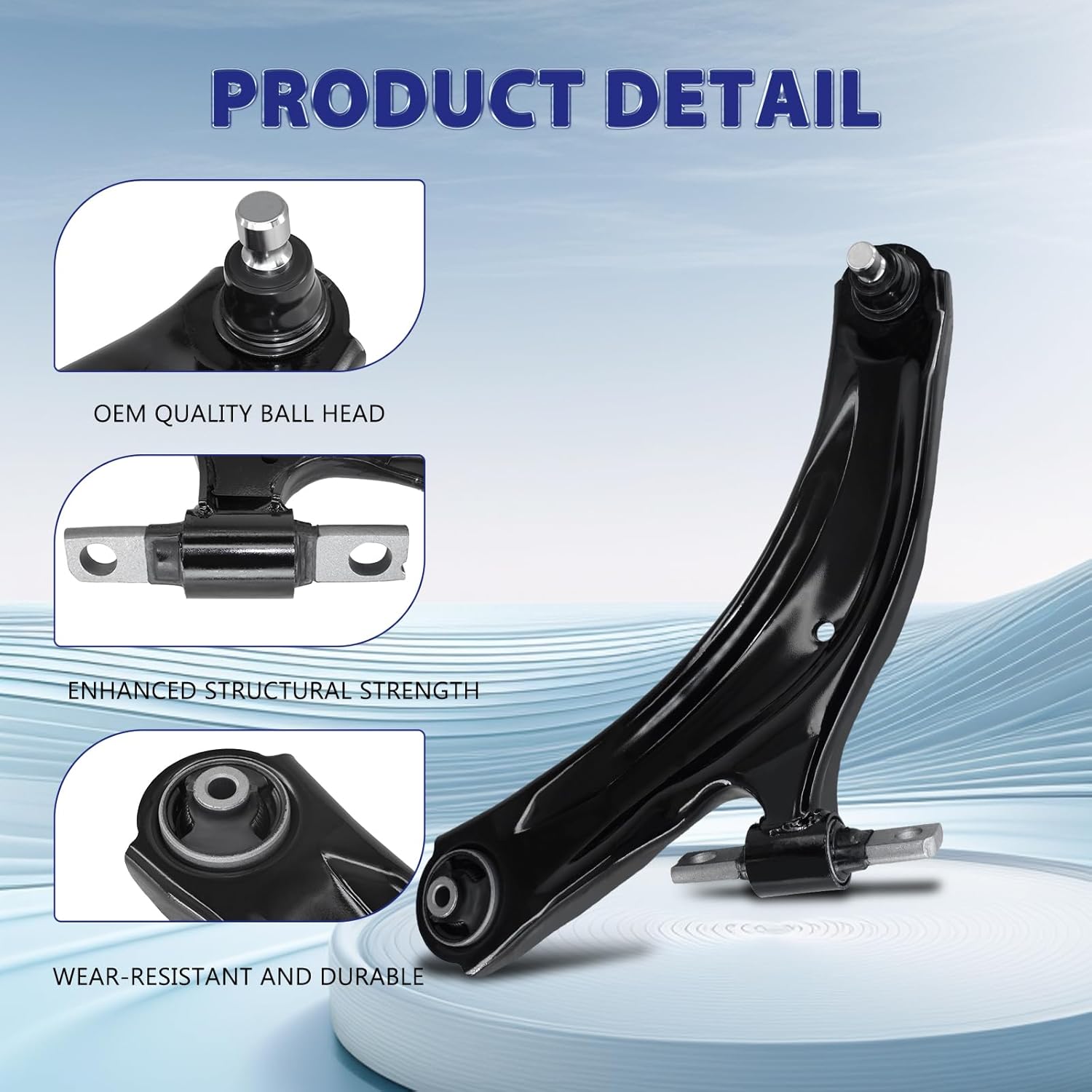 4pcs Suspension Kit Front Left Right Lower Control Arm w/Ball Joint Sway Bar End Link Assembly Replacement for 2007-2012 NISSAN SENTRA All Models-K620373 K6203734 K750096