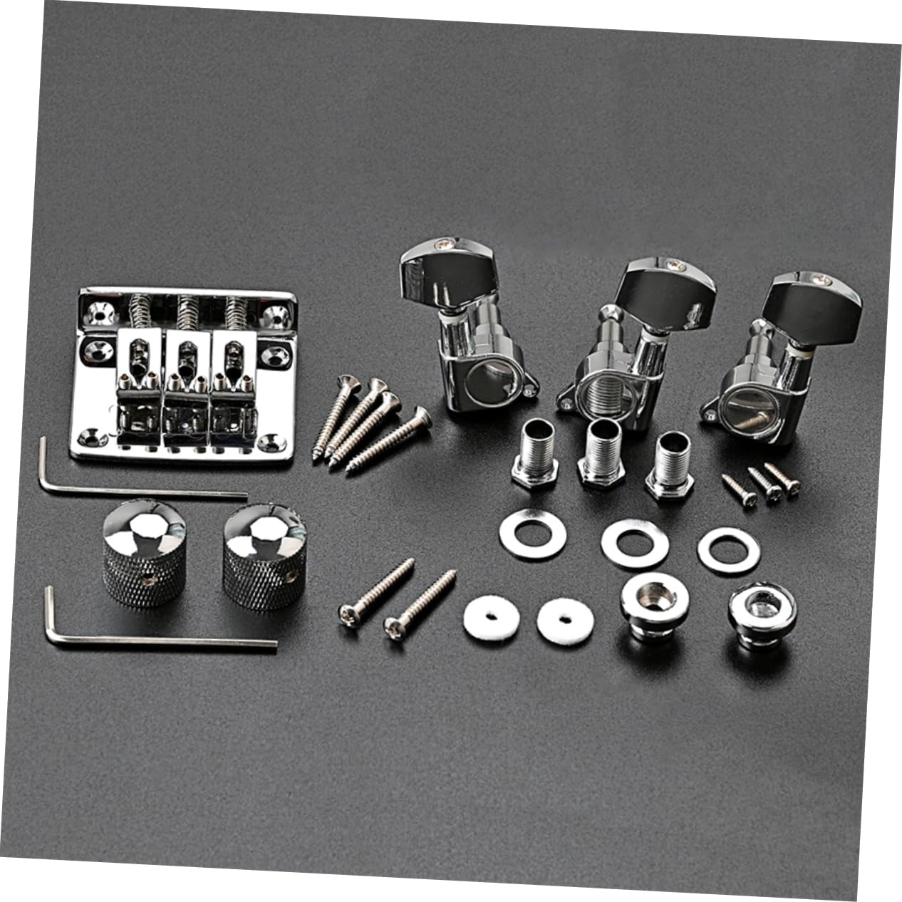 Ponte per Chitarra a 3 Corde Argento, Set 1 Pezzo