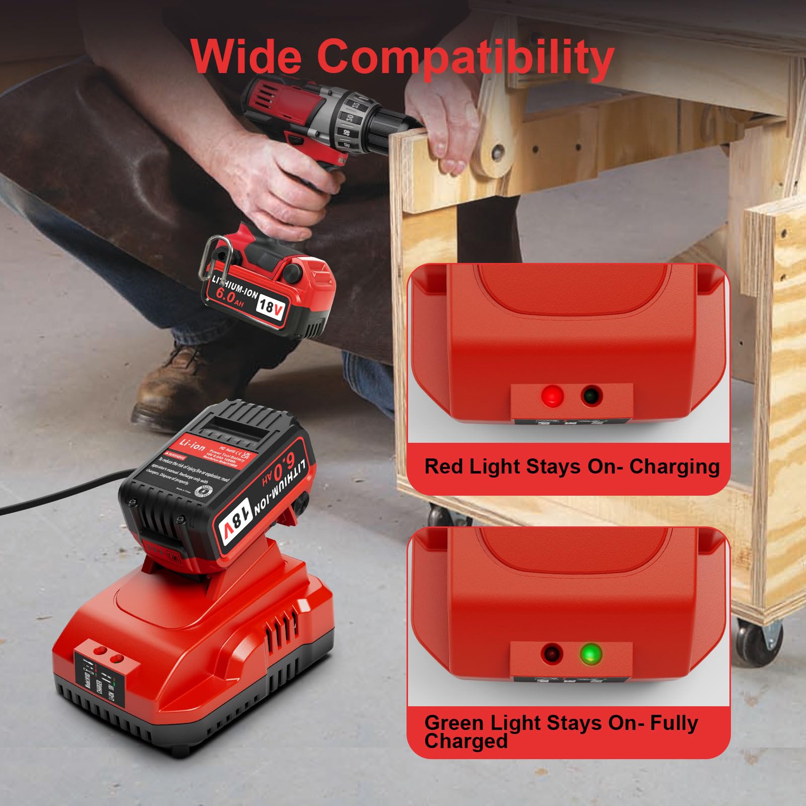 1/2" Cordless Impact Wrench | 1300N.m (960ft-lbs) | Fast Charger | 2x4.0Ah Batteries - Longer Runtime | 3 Variable Speeds | Brushless High Torque Impact Gun for Car/Mower/Pickup with Case product image 18