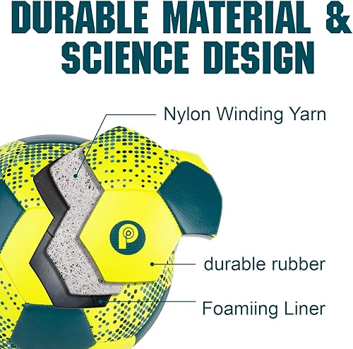 Miniatura 9 de PP PICADOR Size 5 Soccer Ball Official for Adult Youths, Training Match Soccer Balls Outdoor Indoor Sport with Pump