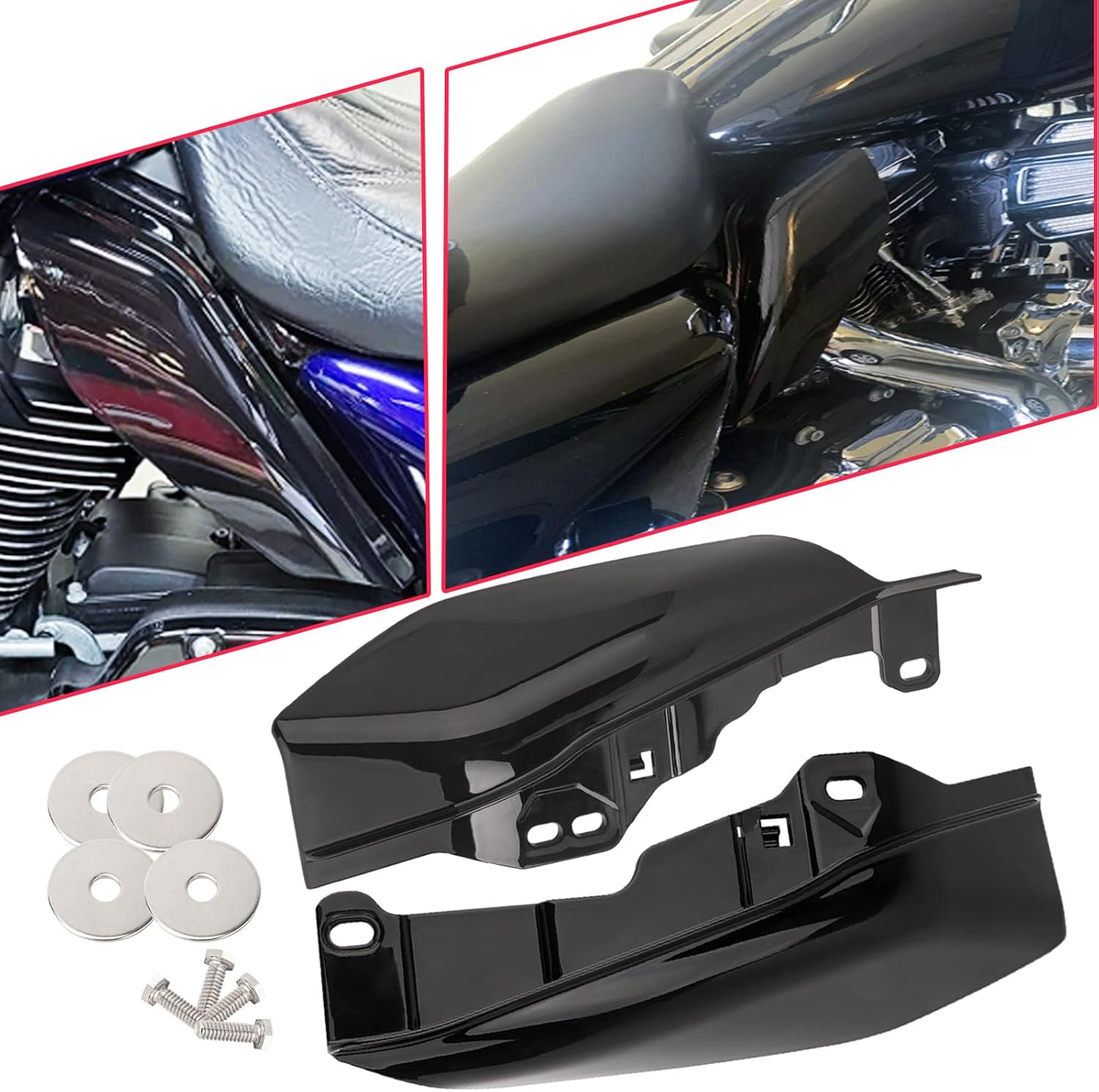 Mid Frame Air Deflector Harley Davidson Heat Shield Deflector Compatible for Harley