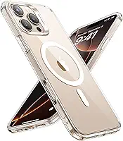 ESR para iPhone 16 Pro Max capa, compatível com MagSafe, proteção de nível militar, resistente ao amarelecimento, parte traseira resistente a arranhões, transparente