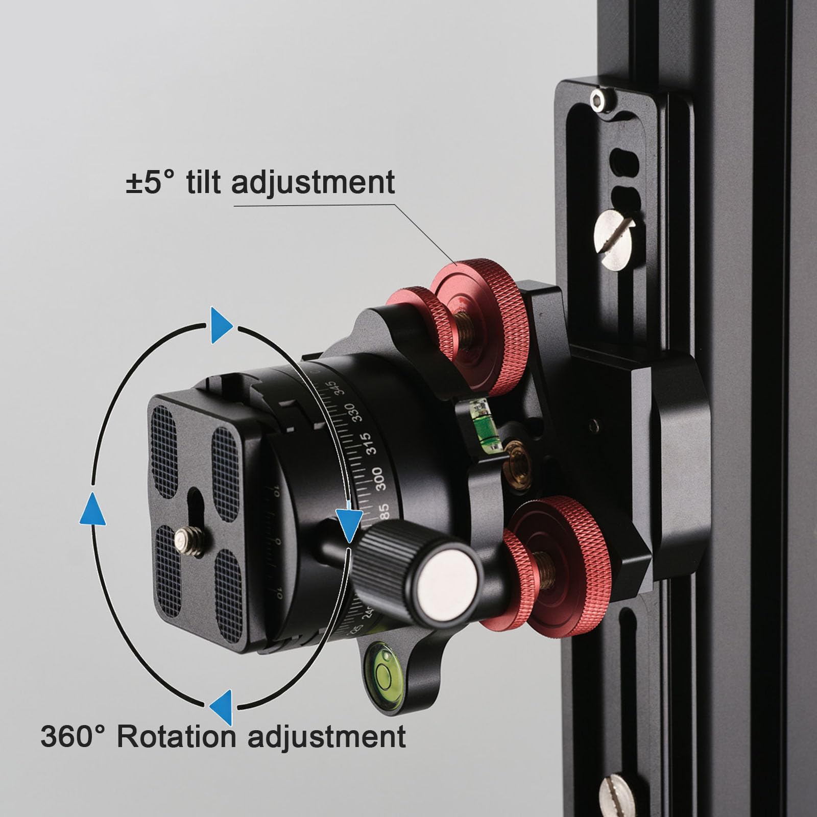 Soporte para Macrofotografía, Soporte De Aluminio De 600 Mm para Escaneo De Películas DSLR De 135 Y 120, con Cabezal De Ajuste Fino Micrométrico, Base De 24 X 28 Cm, para Fotografía