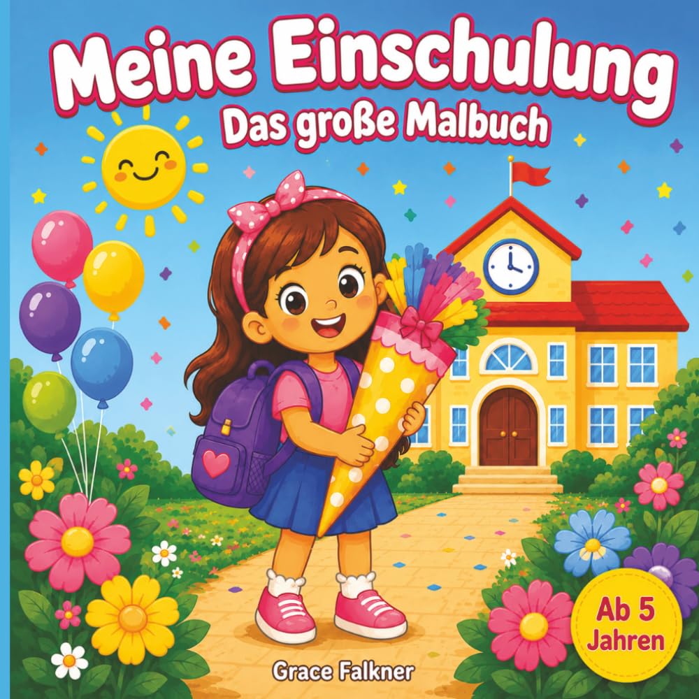 Meine Einschulung: Das große Malbuch für Mädchen