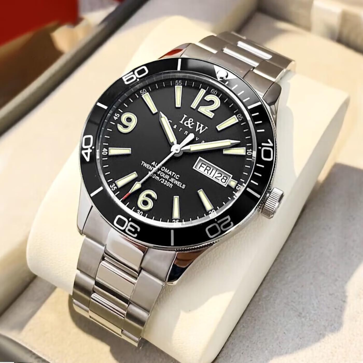 TEINTOP I&W Automatik Uhr zum Tauchen Herren 30bar wasserdichte Uhren Japanische Bewegung Armbanduhren
