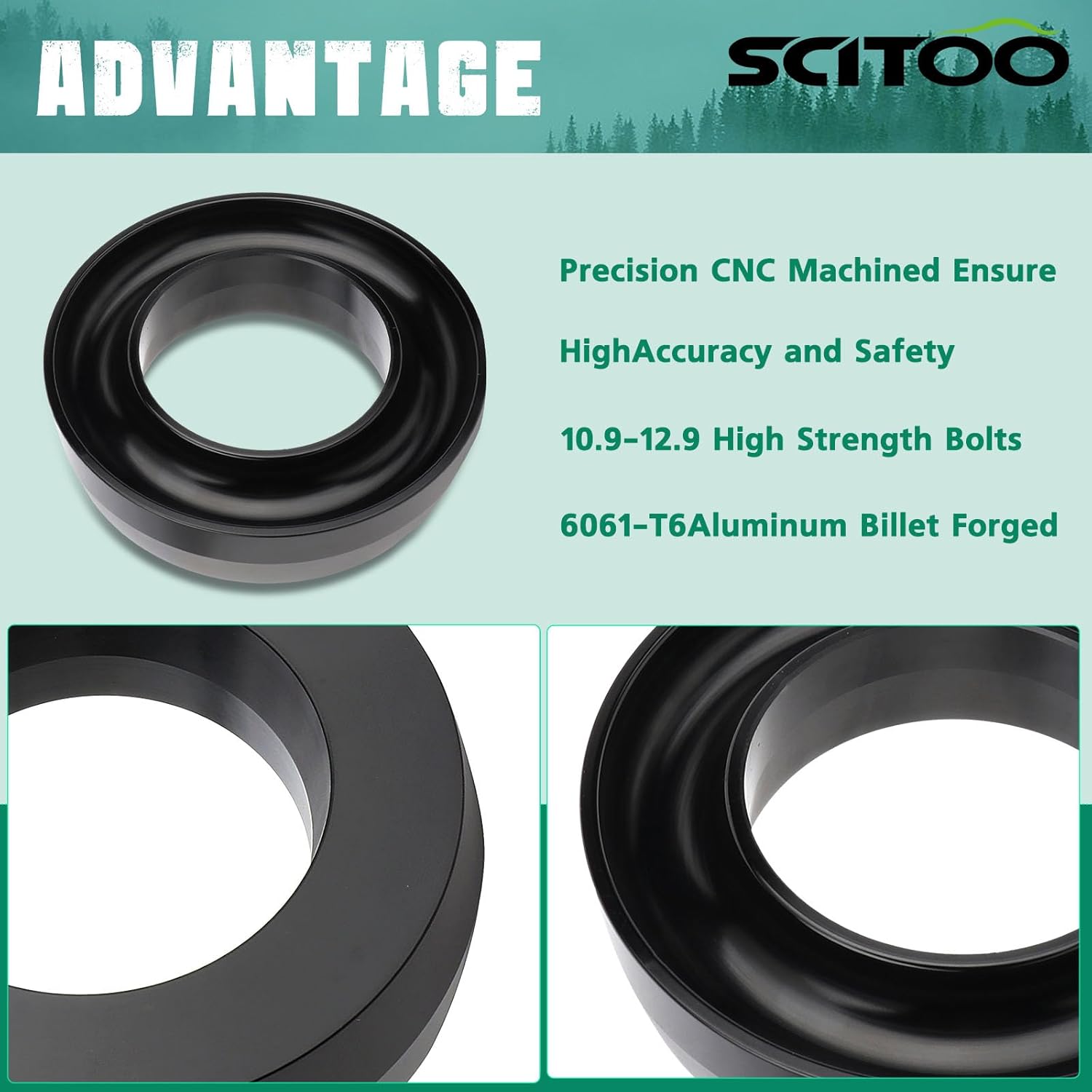 SCITOO 2 inch Front Lift Leveling Kit fit For Chevrolet C1500 1988-1998 For Chevrolet C1500 Suburban 1992-1999 Coil Spring Spacer