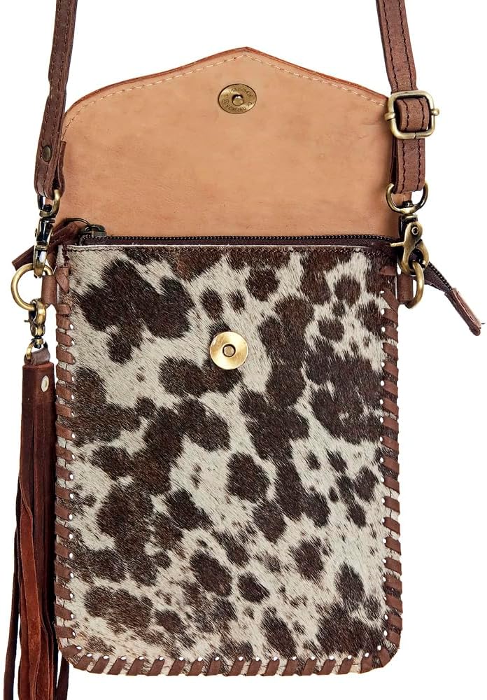 American Darling Messenger Hair On-Genuine Leather Western Women Bag Handbag Purse | Crossbody for Cute