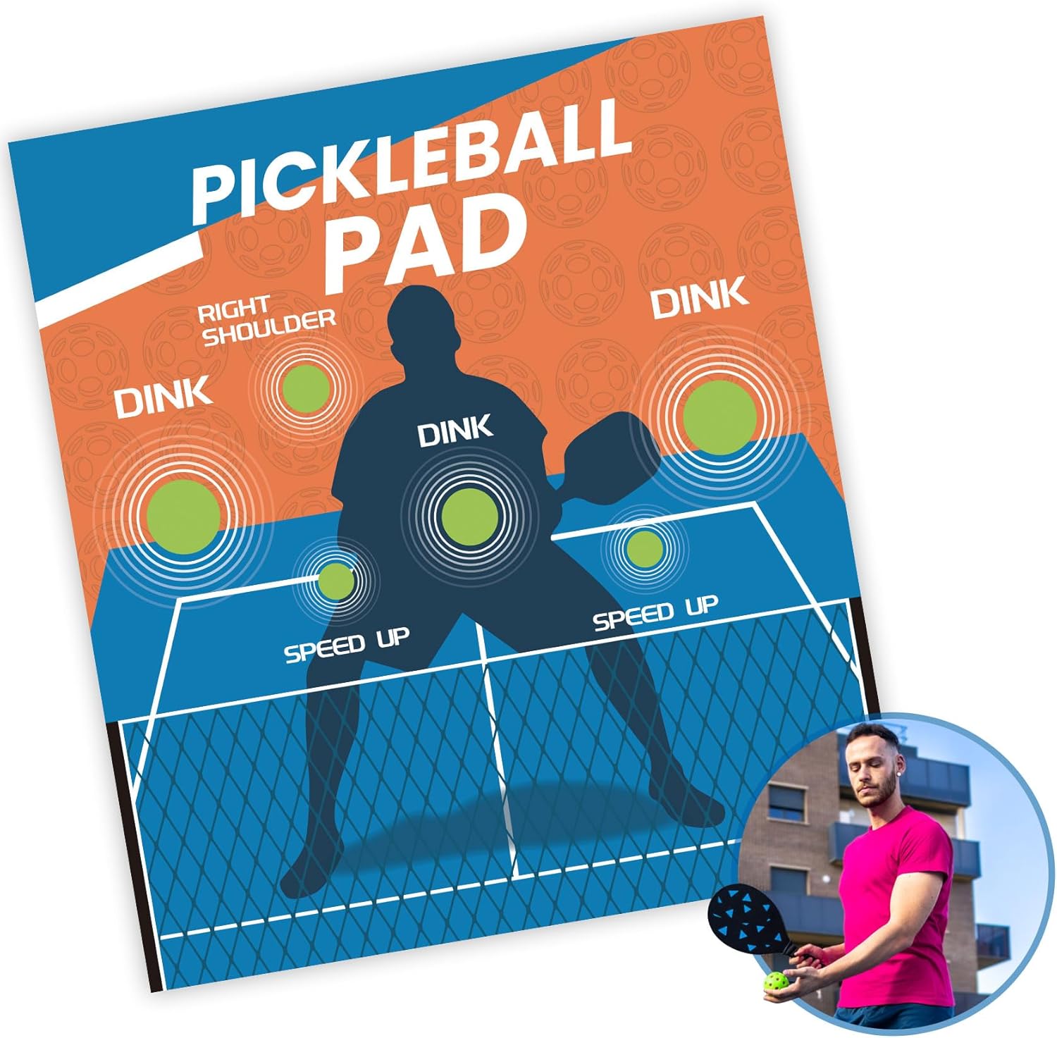TAEYONK Dink Master Pickleball Practice Board 2024 Multipurpose Pickleball Rebounder Training