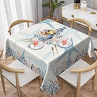 Vista 43 de YETTA YANG Paño de Mesa Redondo de Dulce de Chupachups Gótico en Negro y Blanco de 60 Pulgadas, Cubierta de Mesa Decorativa de Tela para Mesas