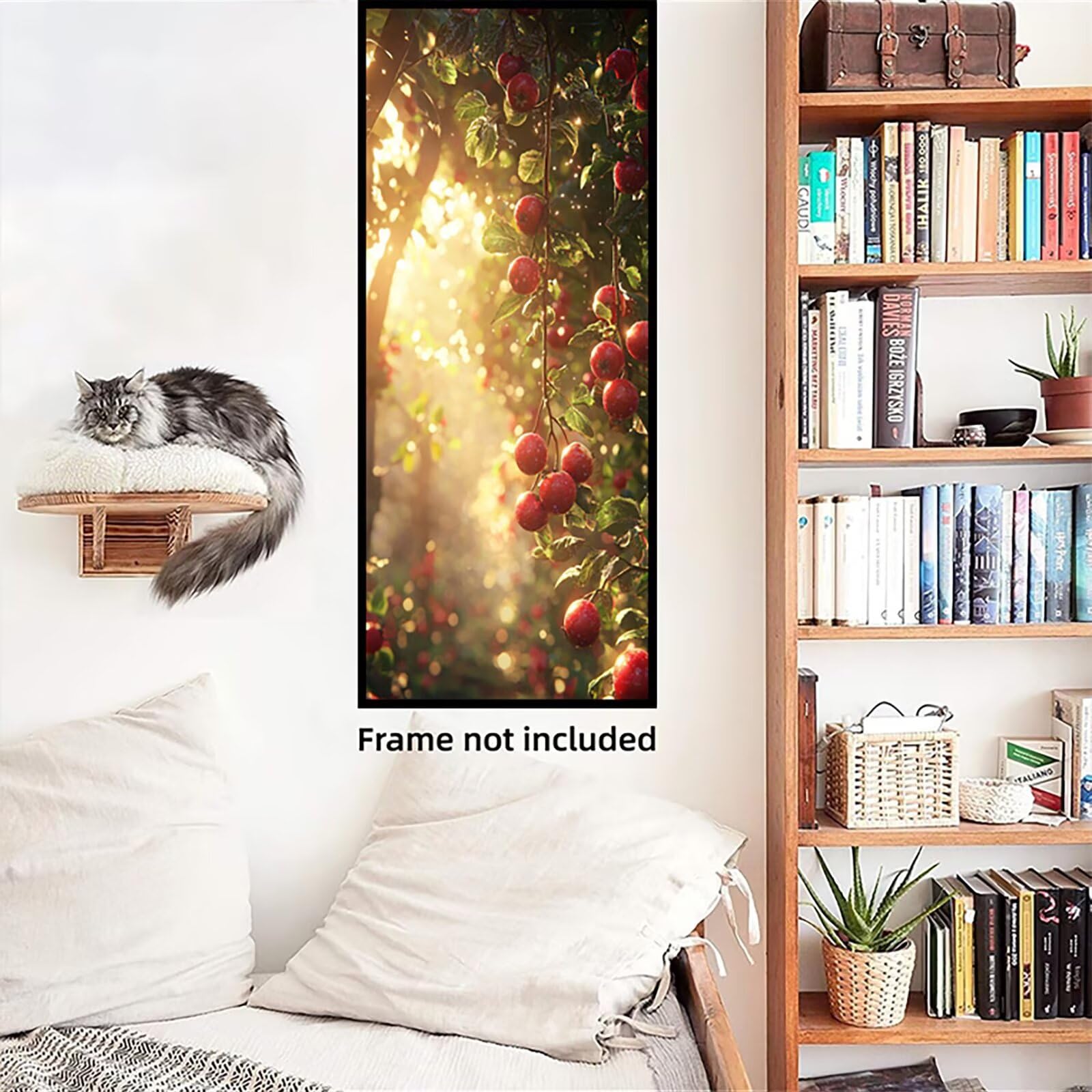 Malen Nach Zahlen 50x150cm Leinwand Früchte Malen Nach Zahlen Erwachsene mit Ohne Rahmen, DIY Kreativ Set für Erwachsene mit Pinseln und Acrylfarbe, Zimmer Deko Pflanzen Landschaft Geschenk, P0M-827