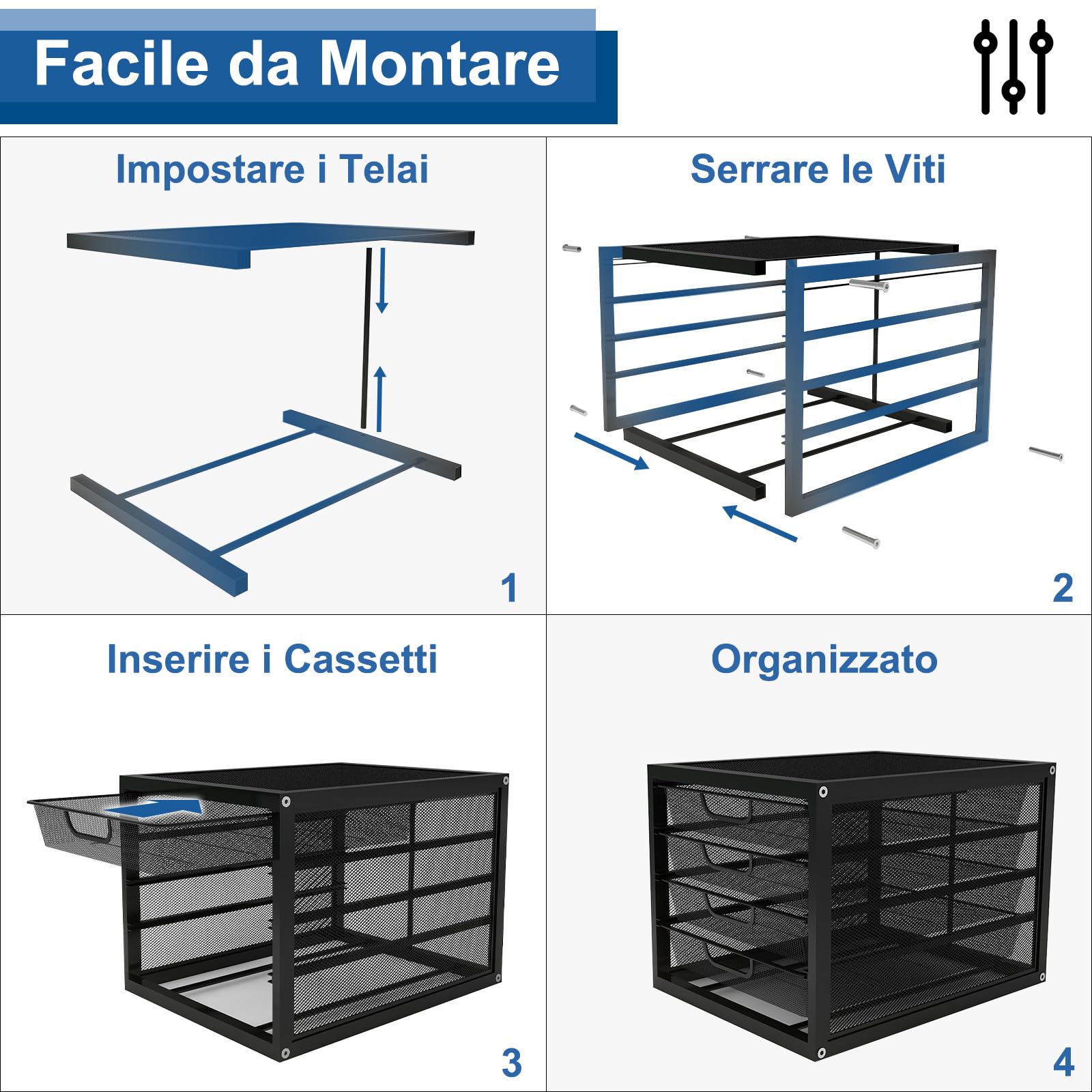 PUNCIA Portadocumenti da Scrivania in Ferro Armadio Documenti a 4 Livelli Vassoio Organizzatore Documenti Portafogli A4 Cassettiera Ufficio Porta Fogli Scrivania per Ufficio Domestico(Nero)