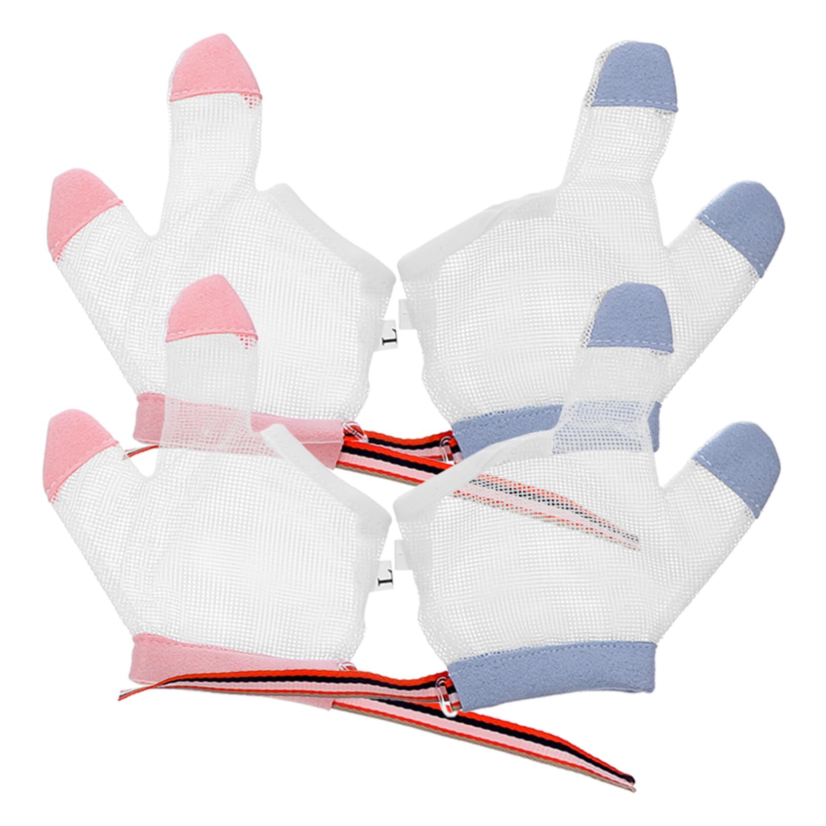 Abaodam 10 Paia guanti da morso ad anello per le dei neonati giocattoli massaggiagengive stimolanti guanti antigraffio tappo aspirante per succhiare le rete