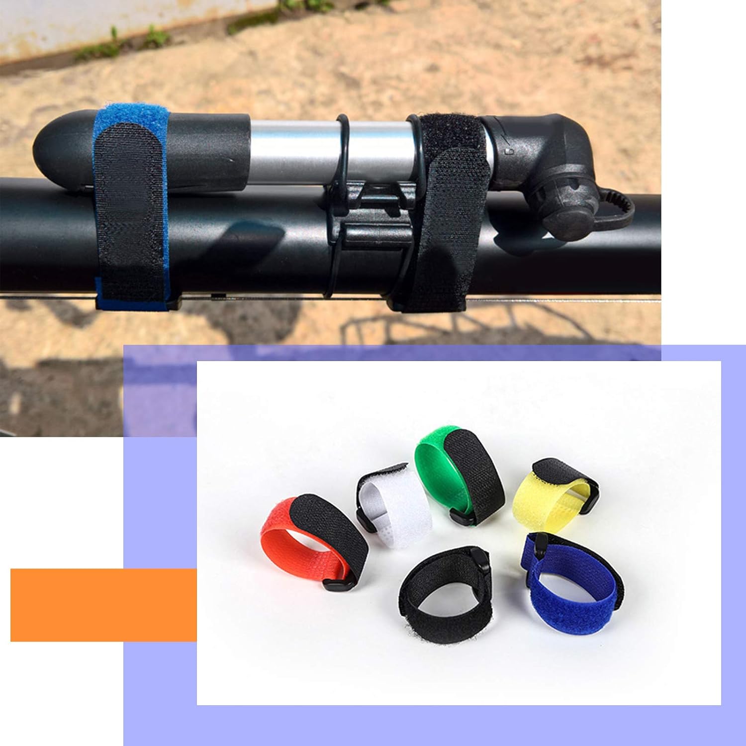 12Pcs Magic Sticker Battery Straps with Buckle 20x200mm Mixed Colours Hook & Loop Non-Slip Straps for RC Drones Planes Quads Cars - Image 4