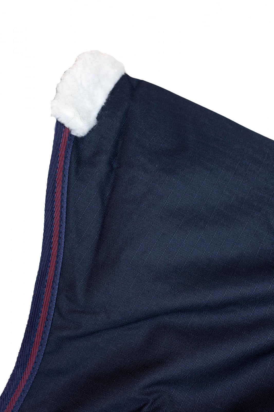 RL24 - Weidedecke High Neck Basicline 600D – Regendecke & Übergangsdecke – wasserdichte Outdoordecke mit Kreuzbegurtung – Pferdedecke in Marine/Kastanie – Größe 145cm (200g/m² Füllung)
